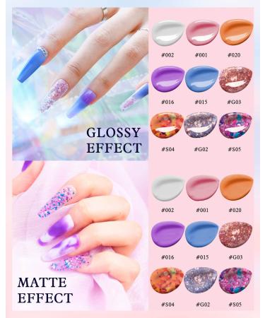 Phoenixy Poly Nail Gel Kit - 9 Colors with 48W LED UV Lamp | Extension Gel Starter Kit for Seasons - Buy Online on GoSupps.com