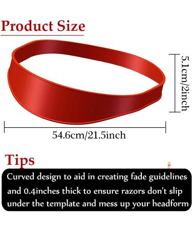 Neckline Shaving Template & Hair Trimming Guide - High-Grade Curved Silicone Headband for DIY Home Haircuts Fade & Taper Guide (Red 1) | International Shipping Available - Buy Online on GoSupps.com
