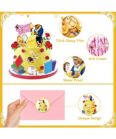 Compr 11Pcs Princess Cake Decorations Beauty and the Beast Party Supplies Beauty and the Beast Party Favors with Princess Teapots Candlesticks Princess Cake Topper for Kids Birthday Decorations Yellow - Buy Online on GoSupps.com