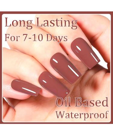 Brown Nail Polish - 60 Second Quick Dry Nail Polish - Long Lasting Oil Based Natural Nail Varnish - Breathable Vegan Nail Polish No Need Nail Lamp for DIY Nail Art Manicure at Home - Buy Online on GoSupps.com
