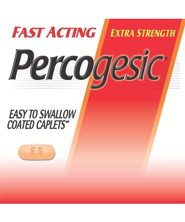 Percogesic Extra Strength Pain Reliever Tablets - Aspirin-Free Dual Action Relief - Fever Reducer & Antihistamine - 60 Count - Buy Online on GoSupps.com