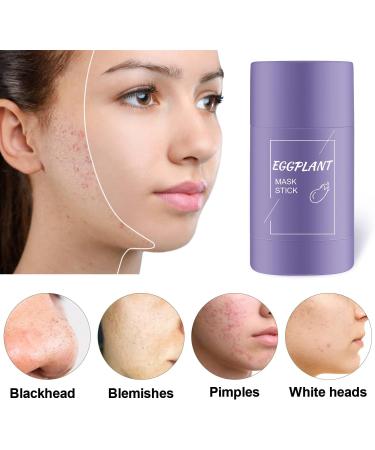 Green Tea Cleansing Mask Stick Eggplant Blackhead Remover Mask Poreless Deep Cleanse Mask Stick for Face Moisturizing Oil Control & Shrink Pores for All Kind Skin Types Women Men - Buy Online on GoSupps.com