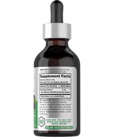 Horb ach Scullcap Herb Liquid Extract | 2 fl oz Tincture | Super Concentrated | Alcohol Free Vegetarian Non-GMO Gluten Free Skullcap Supplement - Buy Online on GoSupps.com