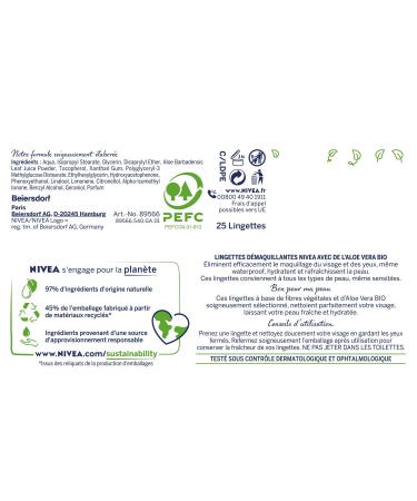 Nivea Aloe Vera Biodegradable Makeup Remover Towels - 150 Eco-Friendly Facial Cleansing Wipes for All Skin Types - Buy Online on GoSupps.com