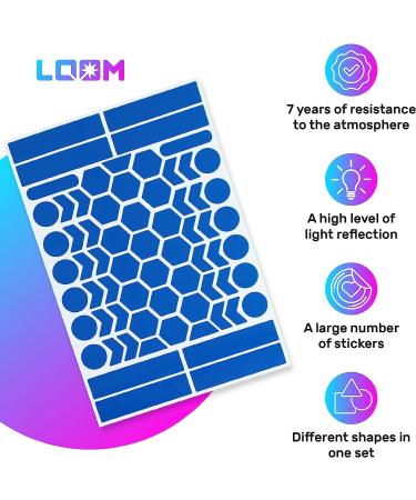 67pcs Blue Reflective Stickers Kit | Self-Adhesive Bike Decals for Safety | Helmet, Motorcycle, Bicycle, Car, Stroller | Waterproof Visibility - Buy Online on GoSupps.com