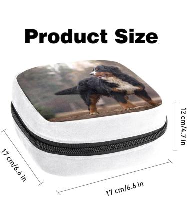 Bernese Mountain Dog Pattern Sanitary Napkin Storage Bag | Period & Tampon Makeup Pad Pouch - Color1558 - Buy Online on GoSupps.com