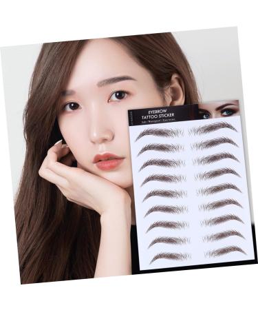 DOITOOL 4pcs Stimulation Like Imitation Women Girl Female Grooming Shaper Sticker Eyebrow Brow D Makeup 21x15cm Brown - Buy Online on GoSupps.com