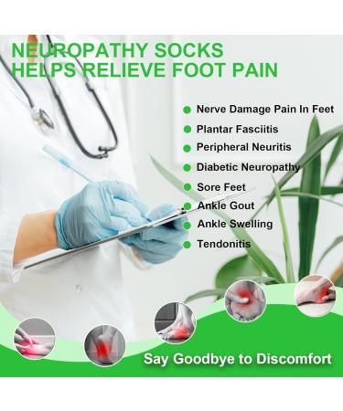 Compression Socks for Neuropathy - 4 Pairs Mixed Colors for Women & Men | Comfort & Support | Ankle Brace Sleeves - Sock Soothers - Buy Online on GoSupps.com