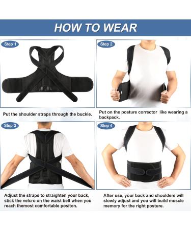 ABACKH Back Brace Posture Corrector for Women and Men - Adjustable Posture Back Brace for Upper and Lower Back Pain Relief - Improve Back Posture and Lumbar Support M(29"-33") Medium - Buy Online on GoSupps.com