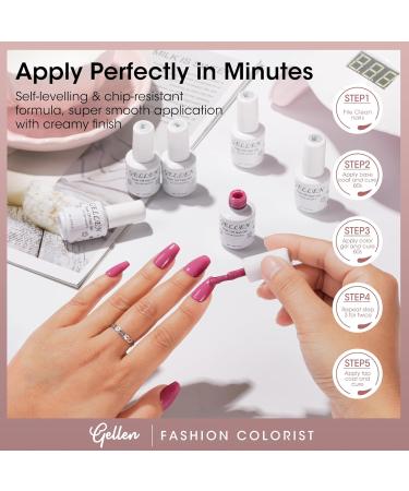 Gellen Gel Nail Polish 6 Colors Neutral Palette Peachy Bean Paste Color Classic Nude Grays for All Season Gel Polish Kit Nail Art Design Soak off UV Nail Gel Manicure Salon and DIY at Home Classic Neutral Nude Grays - Buy Online on GoSupps.com