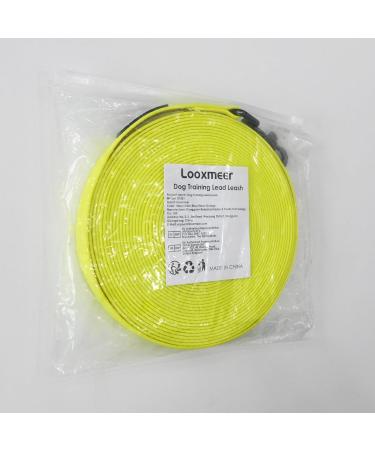 Looxmeer Durable Dog Tow Lines - 3m to 30m Leashes with Hand Loop & D Carabiner - Tear-Resistant Training Line in Neon Yellow - Buy Online on GoSupps.com
