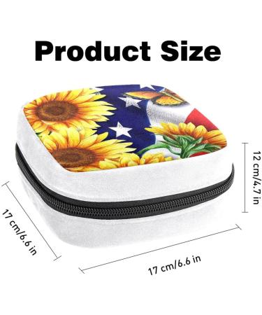 GIAPB Sanitary Napkin Storage Bag | Period Tampon Makeup Pad Pouch | Sunflowers Butterfly Color3470 - Buy Online on GoSupps.com