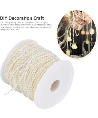 NestNiche Faux Ivory Pearl Strand Bead Roll - Wedding Party Decoration Craft Supplies - 0.1 inch Cream Beads for Girls - Buy Online on GoSupps.com