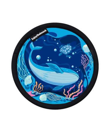 Sac portable pour enlever le sable Outil de nettoyage de plage facile transporter sac de retrait rapide du sable | Nettoyeur de sable ext rieur quipement de plage Familles non toxiques Sac de Baleine Fond Bleu