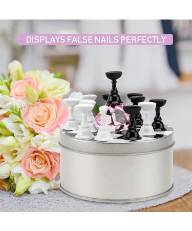 minkissy 1 Set Crystal Nail Holder Nail Art Holder Practice Stand Kickstand Finger Practice Stand Braces Nail Art Display Nail Display Stand Fake Nail Support Rack Manicure Checkerboard 9.2x9.3cm As Shown - Buy Online on GoSupps.com