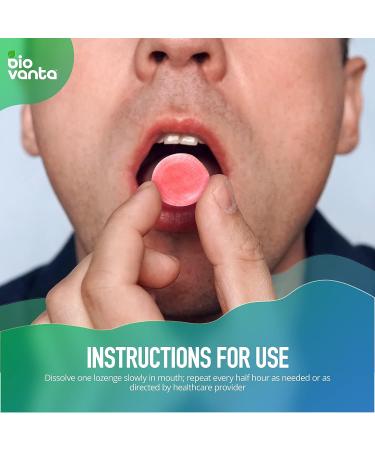 Biovanta Sugar-Free Tart Cherry Lozenges - 24 Natural Ingredients for Cough, Cold, Sore Throat - Buy Online on GoSupps.com
