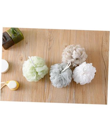 Healeved 4pcs Bath Pouf Sponges - Mesh Shower Balls & Lanyard Cord for Luxurious Bathing Experience - Buy Online on GoSupps.com