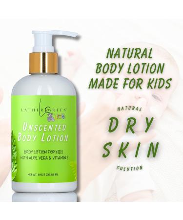 Lather Green Kids Body Lotion Plant Based Gentle Moisturizer with Shea Butter Safe for Sensitive Skin Unscented 3 Pack (8 oz Each) - Buy Online on GoSupps.com