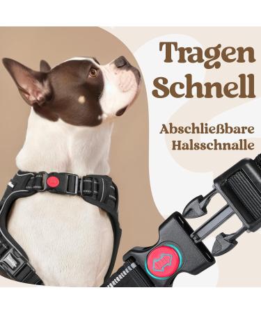 Rabbitgoo Dog Harness for Large Dogs - Adjustable No-Choke Reflective Chest Harness with Handle - Soft Padded XL - Black (1 Pack) - Buy Online on GoSupps.com