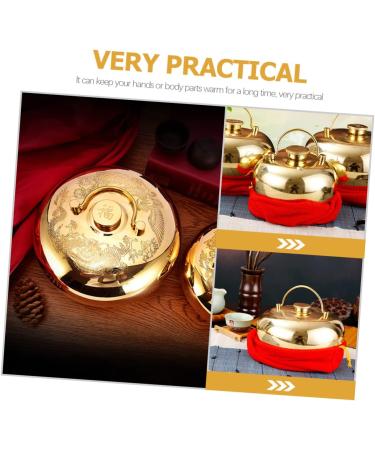 Amosfun 4-Piece Metal Hand Warmer Set - Brass Hot Water Bottles for Winter Feet and Bed - Portable Heating Solutions - Buy Online on GoSupps.com