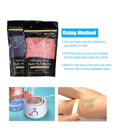 Buy Blue Zoo 250g Natural Film Hard Wax Beans - Essential Solid Depilatory Wax for Body Hair Removal - Buy Online on GoSupps.com