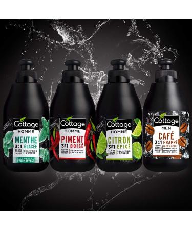  Cottage Cottage 3in1 Fresh Effect Ice Mint Shower Shampoo for Men 250 ml - Buy Online on GoSupps.com