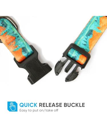 Heele Dog Collar for All Sizes - Adjustable Comfortable Robust Patterned Collars for Puppies & Dogs - Ideal for Wilderness Adventures (L: 40.5-65cm W: 2.5cm) - Buy Online on GoSupps.com