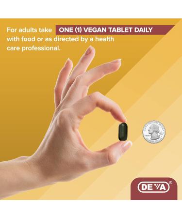 DEVA Vegan Multivitamin & Mineral Supplement with Iron 2-Pack Spirulina Chlorella Ashwagandha Broccoli & More 90 Coated Tablets Each - Buy Online on GoSupps.com