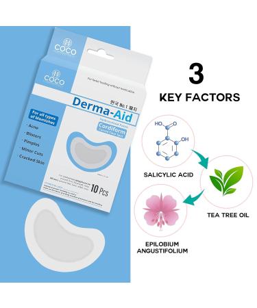 Acne Patches for Pimples & Blemishes Derma-Aid Facial Stickers for Clear Skin | Cordiform - Buy Online on GoSupps.com