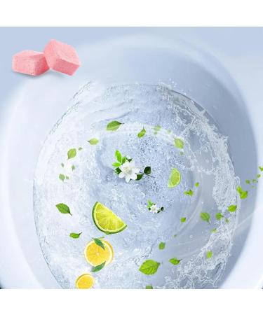 Toilet Bowl Cleaning Tablets Effervescent Cleaner Powerful Removes Stains Odors Refreshes Bathroom Hassle-Free Solution 5/10/20 Pack Hard Water Scale Pink 10 pcs - Buy Online on GoSupps.com