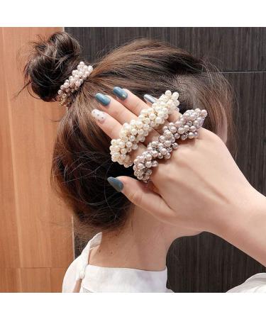 6-Piece Pearl Elastic Hair Ties - Stylish Ponytail Holders for Girls Women & Children - Perfect Hair Accessories - Buy Online on GoSupps.com
