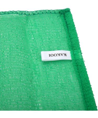 KAKOOI Long Exfoliating Nylon Bath Cloth/Towel - 35 inches (2PCS) Green&Stripes - Magic Shower Washcloth for Body - Buy Online on GoSupps.com