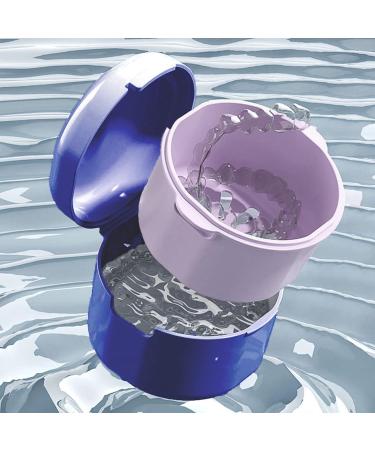 Blue Denture Container for Safe Prosthesis Storage | Dissose Dinner Box for Tooth Care - Buy Online on GoSupps.com