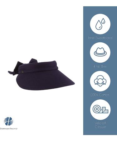 Scala Women's Black Visor Hat with Wide Brim - One Size | Stylish Sun Protection - Buy Online on GoSupps.com