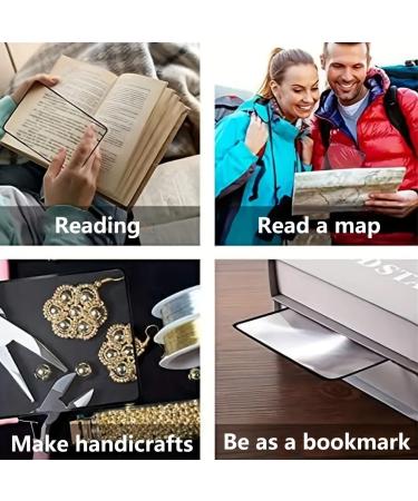 MANJIAMEI 3X Page Magnifying Sheet for Reading 2Pcs Flat Magnifier Lay on Page Flexible Plastic Magnifiers Lens Full-Page Magnifying Glass for Small Print Maps Books Newspapers Patterns (7'' x 4.7'') - Buy Online on GoSupps.com