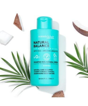 somnis&hair somnis&hair - Natural Balance Shampoo 94% Natural - Deep Hydration and Nourishment - Hair Repair and Anti-Frizz - Sulfate Paraben and Silicone Free - Vegan - 250 ml
