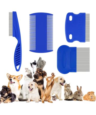 FUYIHGL 4Pcs Flea Comb for Cats Dogs | 4 Styles of Comb Included Cat Dog Flea Lice Comb That Kills Fleas | with Smooth Teeth Pet Flea Brush for Flea Treatment | Ideal for Cats Dogs Kitten Puppies 1 - Buy Online on GoSupps.com
