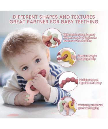 BPA-Free Baby Bite Ring Toy Keys Red Teething Aid for Babies 3 Months+ - Buy Online on GoSupps.com