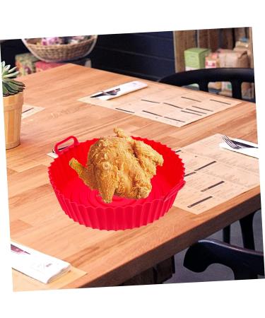 KICHOUSE Air Fryer Pan Silicone Baking Pans Fryer Basket with Handle Convenient Silicone Pot Potholder Fried - Buy Online on GoSupps.com