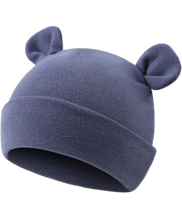 XIAOHAWANG Newborn Hospital Hat with Bear Ears for Preemie Boys and Girls | 100% Cotton Infant Baby Beanie | 0-6 Months, 6-12 Months | Color-A - Buy Online on GoSupps.com