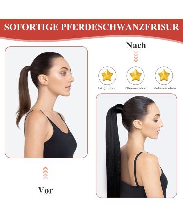 Buy JJstar 70 cm Long Straight Dark Brown Ponytail Hairpiece - Premium Synthetic Hair Extensions for Women & Girls - Buy Online on GoSupps.com