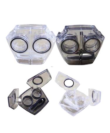 4sets Fancy Transfer Pocket Contact Lens Mate Box With Lens inserter Travel Kits for Lenses 3265