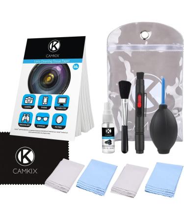 Professional Camera Cleaning Kit for DSLR Cameras - Includes Lens Cleaning Pen, Alcohol-Free Lens Cleaning Fluid, 50 Sheet Booklet - Compatible with Canon, Nikon, Pentax, Sony - Buy Online on GoSupps.com