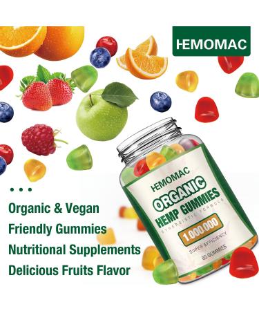 (3 Packs) Organic Hemp Gummies High Potency for Pain Anxiety Sleep Edibles Gummy Hemp Oil Extract - Vegan Non-GMO 80 Count (Pack of 3) - Buy Online on GoSupps.com