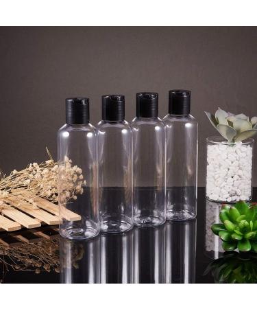 BENECREAT 8 Pack 150ml Empty Transparent Plastic Travel Bottle with Black Disc Cap Air Flight Cosmetic Bottles for Toiletries Shampoo Cosmetic Liquid Black Cap 150ml - Buy Online on GoSupps.com