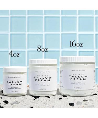 TRADITIONAL NUTRIENTS 100% Grass Fed Beef Tallow for Skin Care - Face + Body - Whipped Moisturizer - Natural Lotion 16 FL. oz. (Unscented) Made from pure Beef Tallow Suet - Buy Online on GoSupps.com