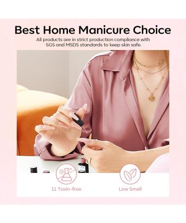 Modelones Gel Nail Polish 6 Colors Shimmer Pearl White Bule Pink Mermaid Nail Drawing Glitter Gel Polish Soak Off Led Summer Nail Gel Swirl Shell Thread Effect DIY Mani Gift with Dotting Pen Pearl Pink - Buy Online on GoSupps.com