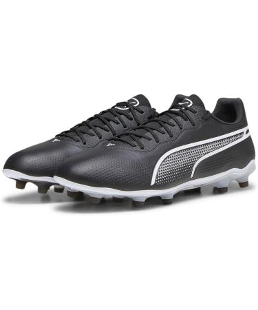 PUMA Unisex King Pro FG/AG Soccer Shoes - Size 42 EU | Black & White | International Shipping Available - Buy Online on GoSupps.com