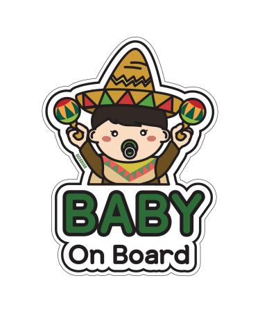Baby on Board Sign for car (13. Hispanic Boy)