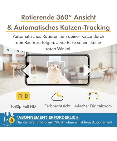 Furbo 360 Cat Camera | Premium Security Package | Intelligent Toy & Home Monitoring - Subscription Required - Buy Online on GoSupps.com